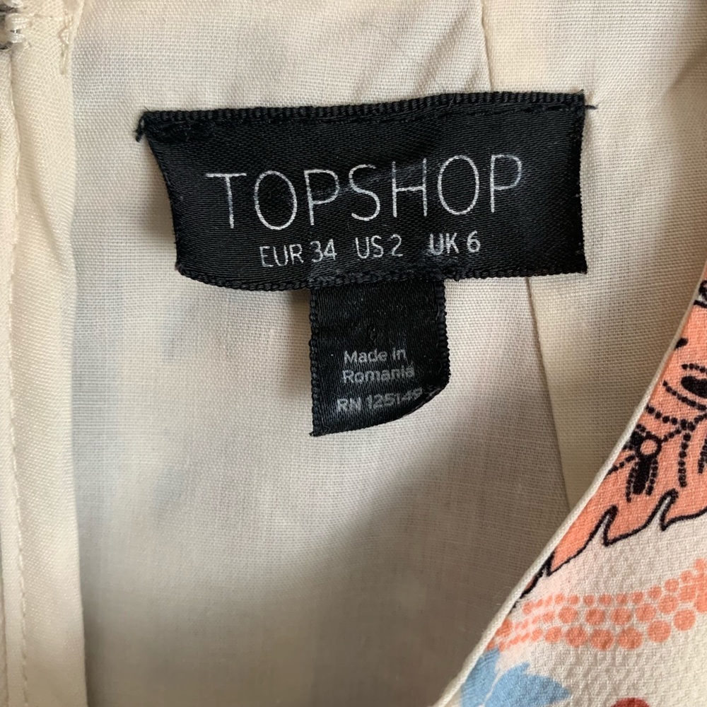 Beautiful Patterned TopShop Dress w Side Cutouts - Picture 5 of 6